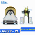 [U0629+ZJ]1pcs/lot non-standard U/V grooved DIY house room window guide bearing 626 606 696 triangular bracket pulley wheels