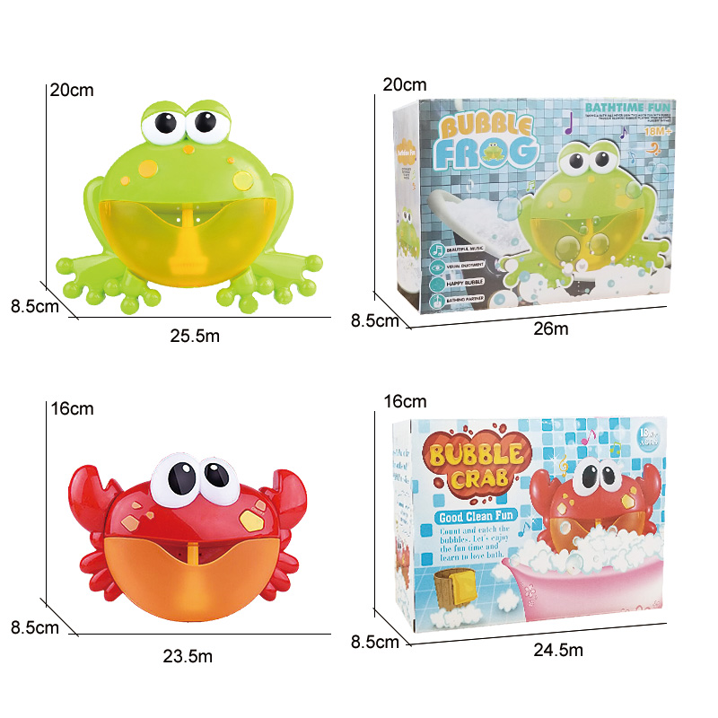 Baby Bath Toy Frog Bubble Frog&Crab Bubbles Soap For Kids Bubble Toy Machine Bath Funny Bubble Bath Toys Gifts For Kids