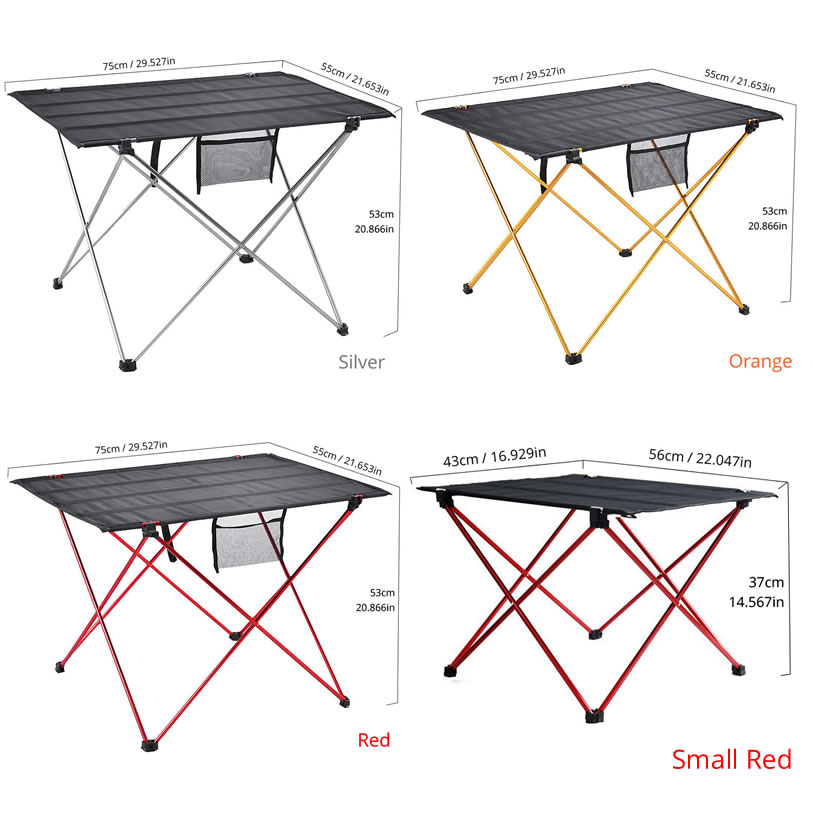 600D Oxford Fabric Aluminum Alloy Folding Small and Big Camping Table,Lightweight for Outdoor Picnic Vacation