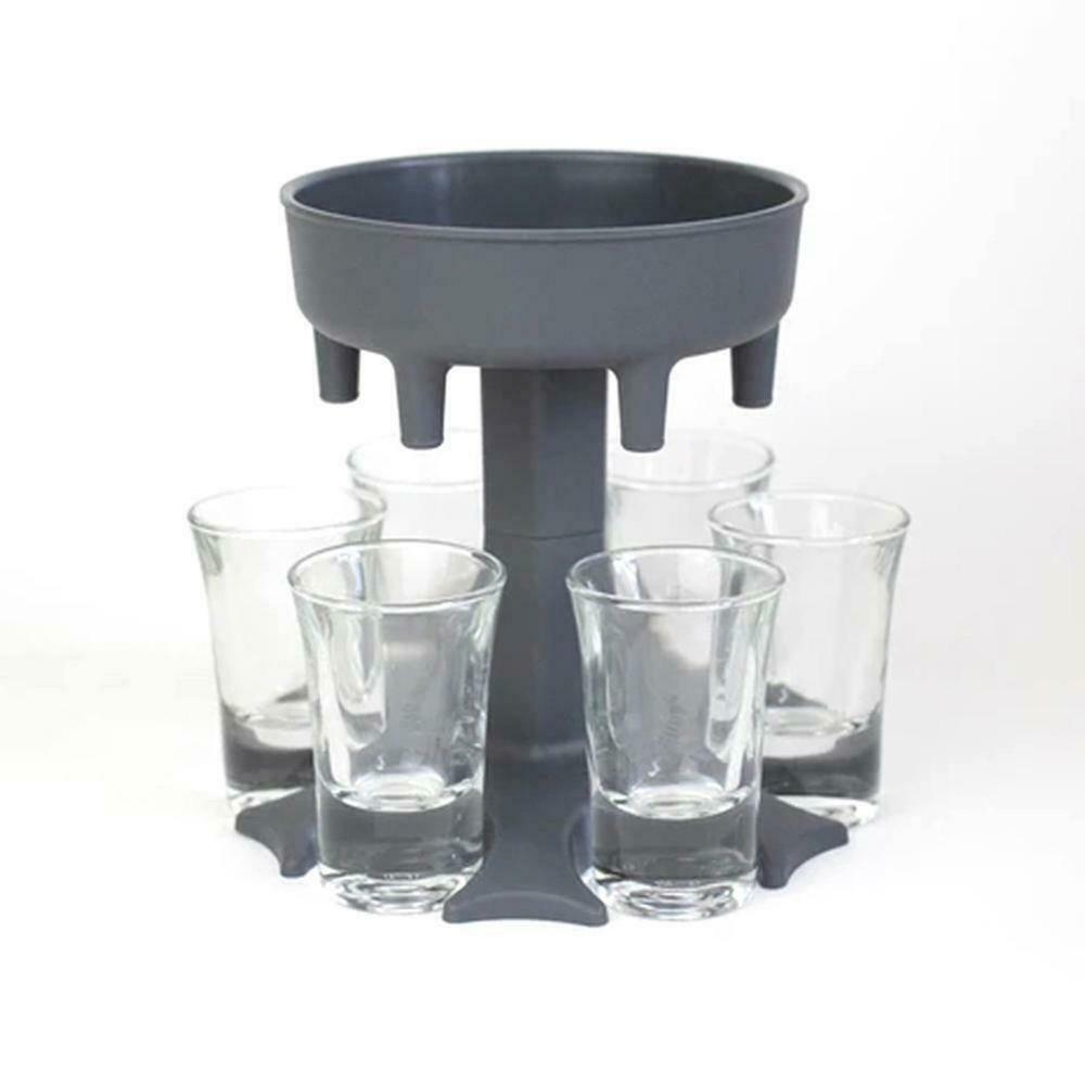 6 Shot Glass Dispenser Holder Wine Glass Rack Cooler Beer Beverage Dispenser Shot Buddys Party Gifts Bar Accessories