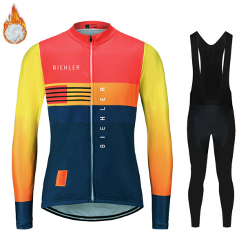 2020 BIEHLER Cycling Jersey Set Bicycle Clothing Winter Thermal Fleece Triathlon Pro Biking Man Riding MTB Bike Clothes Ciclismo