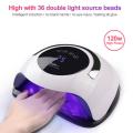 120W UV LED Lamp For Nails Dryer Auto Dual Light Lamp For Gel Polish Removal Machine Gel Soak Off Remover Nail Tool Dropship