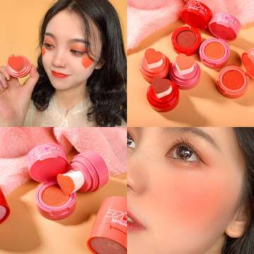Makeup Rouge Palette Orange Peach Lasting Waterproof Cushion Blush Cream Pigment Cute Dream Girl Makeup Cosmetics TSLM2