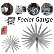 1 Set Metric Feeler Gauge 17 Blades 0.02-1.00mm Stainless Steel Foldable Thickness Gap Filler Feeler Gauges For Measurment Tool