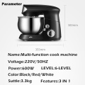 Chef Machine 6-Speed Dough Hand Mixer Egg Beater Food Blender Multifunctional Food Processor Ultra Power Electric Kitchen Mixer