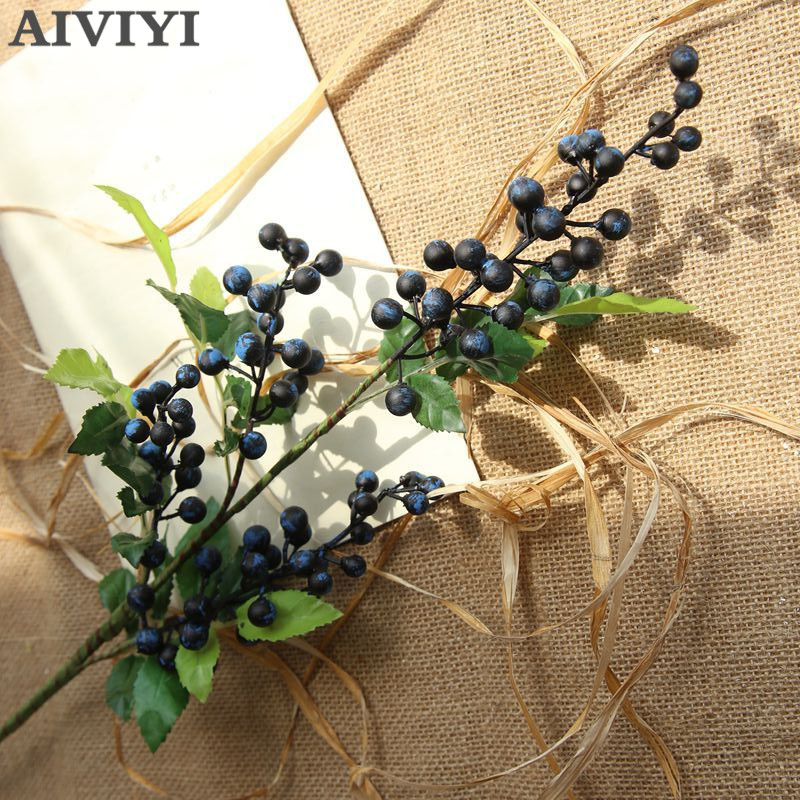 Artificial dried flowers small fresh Christmas berry fake flower arrangement home decoration wedding DIY artificiales