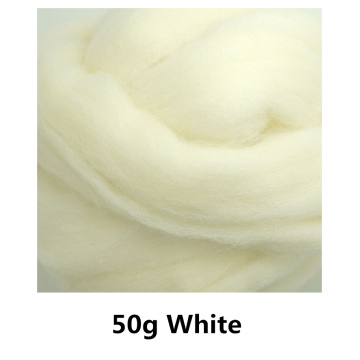 Free shipping 50g Super Fast felting Short Fiber Wool in Needle Felt wool felt color White wet felting