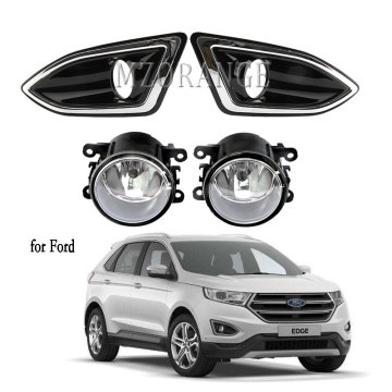 Front bumper fog lights for ford edge 2015-2018 fog light frame foglights cover grill wiring harness switch kit frame headlight