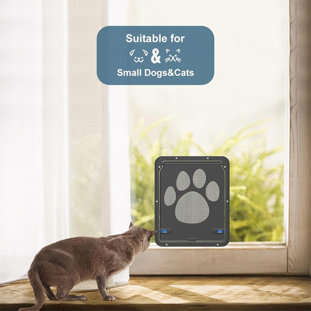 Dog Footprint Pattern Pet Cat Door Window Door Screen Doggie Flap Pet Supplies-30