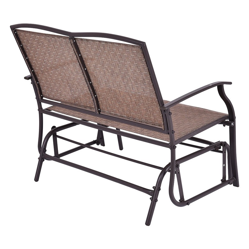 Simple Functional Stylish Patio Glider Rocking 2 Person Outdoor Bench Patio Furniture Offers comfortable and relaxation