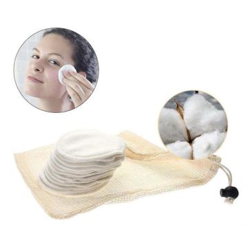 12Pcs Reusable Washable Round Bamboo Cotton Cloth Facial Makeup Remover Puff Pads With Mesh Bag Clean Face/Eye/ Facial Skin Care