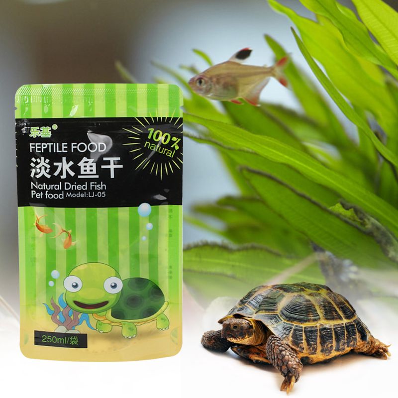 250ml/bag Fish Tank Freshwater Dried Fishes Turtle Feed Water Turtles Brazilian Tortoise Pet Food Calcium Supplement