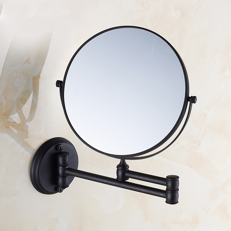 8" Antique Brass Bathroom Makeup Mirror Cosmetic Mirror Double Faced Bath Mirrors