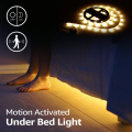 PIR motion sensor strip light Waterproof 2835 SMD Turn ON OFF Sensor led strip light USB battery Kitchen Cabinet Bed Stairs 3m