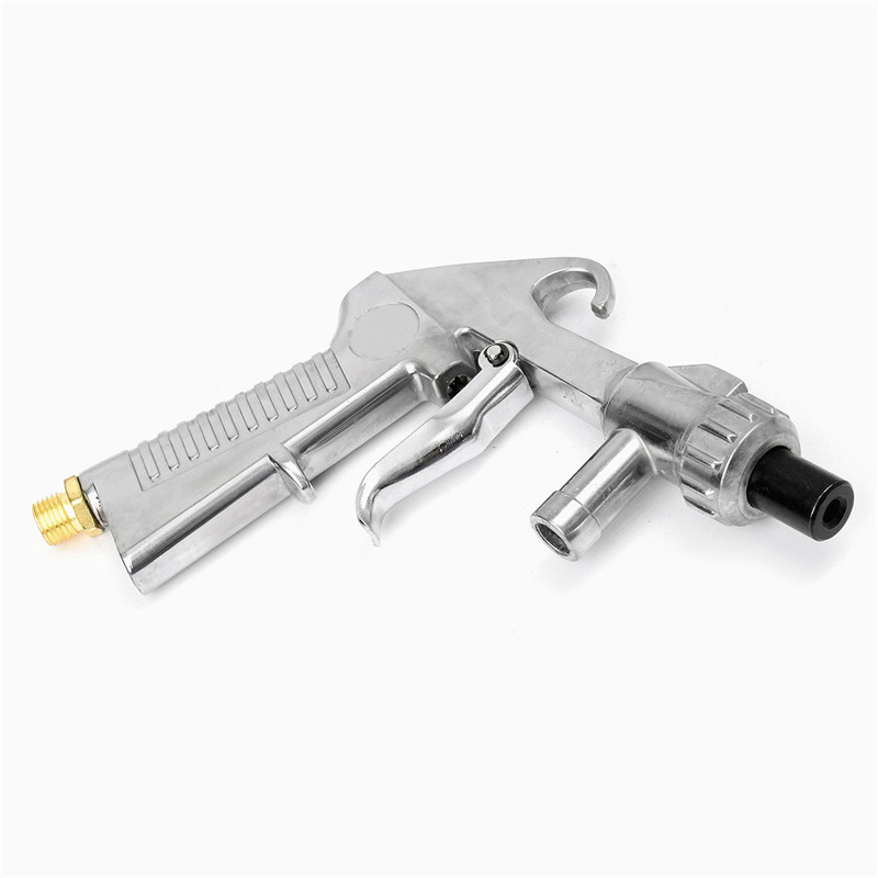 7Pcs/Set Abrasive Air Sand Blasting Gun Kit 1 Ceramic Nozzle 1 Steel Nozzle 1 Sand Suction Pipe Industrial Sandblaster Gun