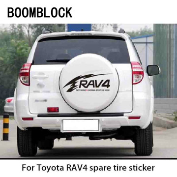 BOOMBLOCK Car Styling Car Tail Spare Tire Wheel Decoration Sticker For Toyota RAV4 Accessories