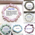 Lucky Reiki Stone Chip Beads Bracelet Natural Crystal Pink Bracelets for Women Men Jewelry Christmas Gift