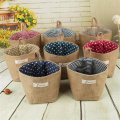 Hanging Grocery Storage Bag Cloth Flower Pot Basket Household Sundries Toys Organizer Case Living Room Storage Sack Cloth Bags