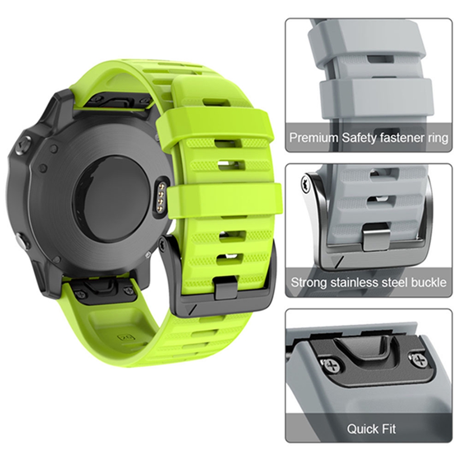 26mm 22mm Quick Fit Watchband For Garmin Fenix 6X 6X Pro 5X 3 3HR Silicone Easyfit Wrist Band for Garmin Fenix 6 6 Pro 5 5 Plus
