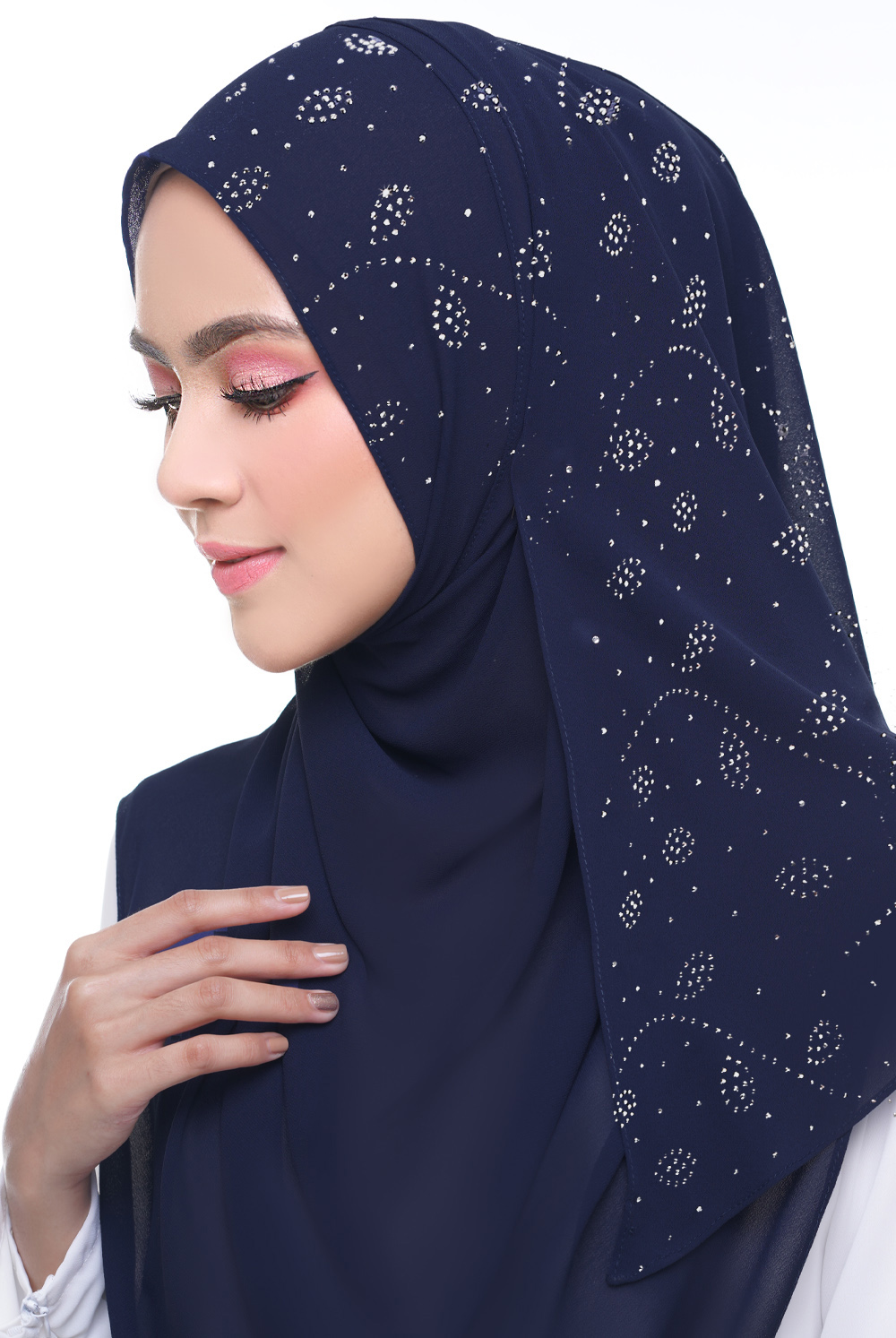 Women's Bubble Chiffon Scarf Leaf Diamond Crystal Scarf Hijab Shawls Wraps Solid Color Muslim Hijab Scarf 20 Colors
