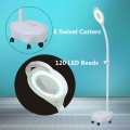 Pro 8X Diopter 120 LED Magnifying Floor Stand Lamp Magnifier Glass Cold Ligth Len Beauty Facial Light For Salon Nail Tattoo 220V