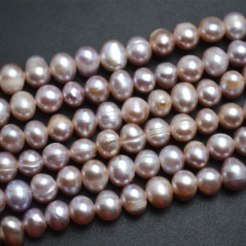 Natural Pink Purple Color Fresh Water Pearl Potato Oval Loose Beads Fashion Jewelry making materials
