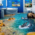 Modern Home Improvement Floor Wallpaper For The Wall Custom 3D Photo Dolphin Reef Murals Wall Paper Self-adhesive Material Paper