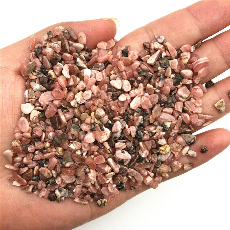 Drop Shipping 50g 3-5mm Natural Rhodochrosite Quartz Crystal Gravel Bulk Chip Stones Healing Reiki Natural Stones and Crystals