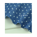 Thin 100% Cotton Denim Fabric Star Dot Pattern Thirt Trousers Manual Cloth Stonewashing