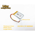 652338 3.7V 800mAh Rechargeable li-Polymer Battery For toys millet GPS TEXET DVR mp3 mp4 cell phone speaker 622338 602338