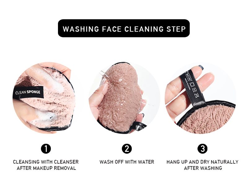 Lazy double-sided sponge puff cleansing makeup remover natural fiber makeup puff soft smooth clean beauty tools