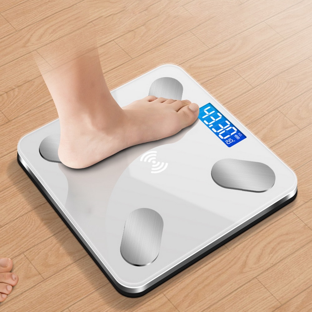 New Body Fat Scale Floor Scientific Smart Electronic LED Digital Weight Bathroom Balance Bluetooth APP Android or IOS Bluetooth