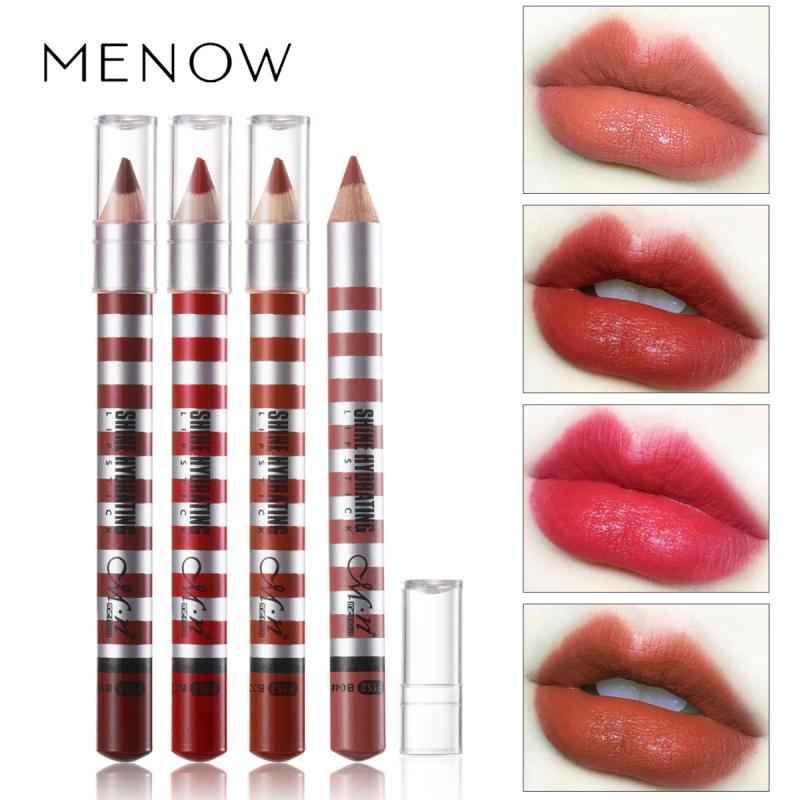 1 Pcs Matte Lip Liner Pencil 4 Colors Rose Red Pumpkin Lip Cream Long Lasting Waterproof Lip Contour Pen Makeup Tool TSLM1