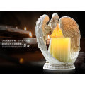 Angel Statue Candle Holder Electronic Candlestick Decoration Christ Prayer Home and Church Decoration Resin Material Gift