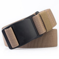 Quality Canvas Elastic Belts Anti Allergy Waistband without Metal Nylon Outdoor Thickening Plastic Buckle Casual Man Belt 3.8cm