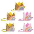 Adorable Baby Birthday Hats Children'S Party Crown Hat Rainbow Crown Hairband For Birthday Party Supplies Photo Prop
