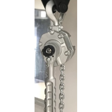 250KGX1.5M Aluminium alloy lifting lever chain hoist, portable handhold hand manual lever block crane lifting sling