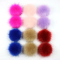 12PCs 8cm False Hairball Hat Ball Pompom Fake Fox Fur Ball DIY Handmade Clothing Hat Accessories