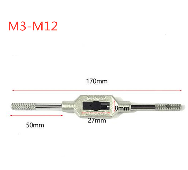 Adjustable Hand Tap Wrench Holder M1-M8 Thread Metric Handle Tapping Reamer Tool Accessories for Taps and Die Set Tap Wrench
