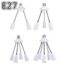 E27 Splitter 2/3/4/5 Heads Lamp Base Adjustable LED Light Bulb Holder Adapter Converter Socket Multi-conversion Lamp Bulb Holder