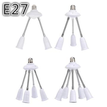 E27 Splitter 2/3/4/5 Heads Lamp Base Adjustable LED Light Bulb Holder Adapter Converter Socket Multi-conversion Lamp Bulb Holder