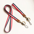 retro Soft Stripe Neck Lanyard and Hand Wrist Strap for Cell Phone Camera KeyChain ID NameTag Badge Etc Device With Bronze Hook