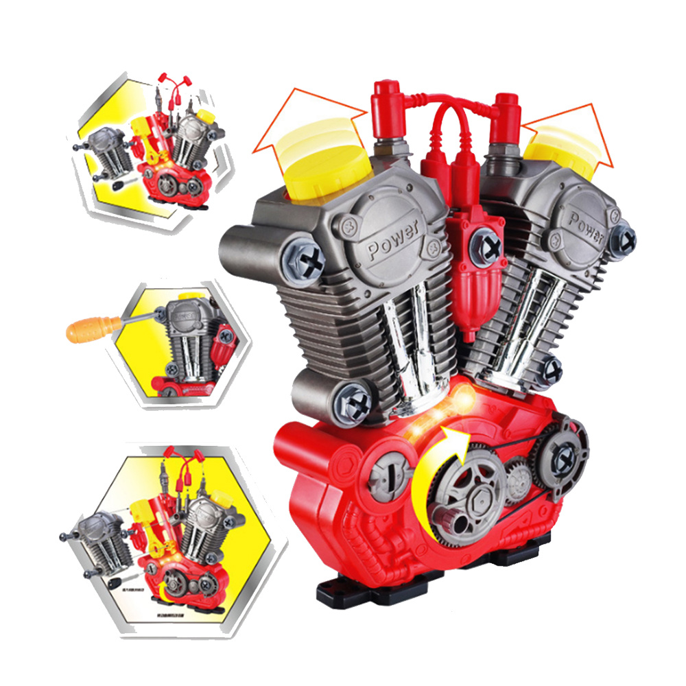2019 Children Disassembly Assembly Motor Engine Toy Puzzle Hands-On DIY Repair Tools Set Boys Kids Gifts School Demonstration