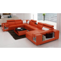 Best selling european style furniture genuine leather 7 seater sofa set living room luxury corner sofa