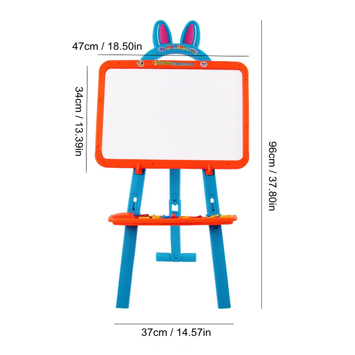Magnetic Drawing Blackboard Whiteboard Double Sided Adjustable Easel Painting Toy Early Education Learning Toys For Children Kid