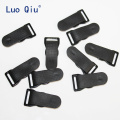 Luo Qiu suspender clips Black Metal+black PP 50 pcs/lot 1.2cm Garter clip Garment clips Clothing accessories Sewing Supplies