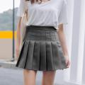 Girls Women High Waist Pleated Mini Skirt Slim Waist Casual Tennis uniform Skirt Fashion mujer Solid Vogue Dropship#0710