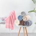 70x140cm Thicken Cotton Beach Bath Towel Absorbent Bathing Sheet Solid Color Face Washcloth Household Bathroom Accessories