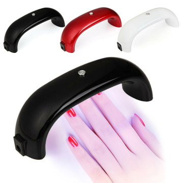 Mini 9W UV LED Nail lamp Bridge Rainbow Light Lasting Not Hot Nail Gel Therapy Dryer Portable Manicure Light