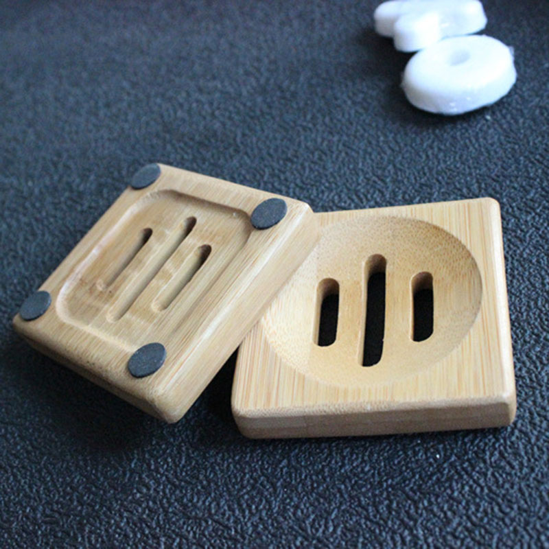 Wooden Soap Box Bamboo Wooden Soap Dish Soap Tray Bamboo Moldproof Drain Sanitary Bamboo Box